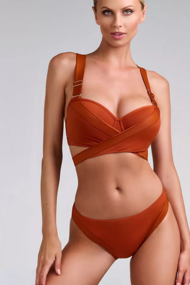 Discount Marlies Dekkers Lingerie cache coeur 5cm slip burntorange