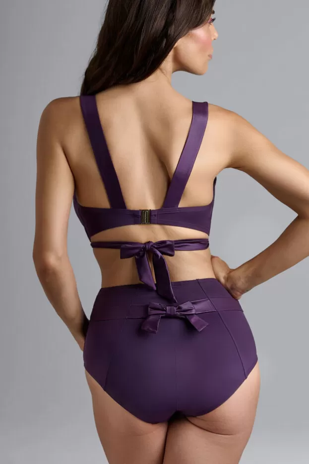 Flash Sale Marlies Dekkers Lingerie cache coeur culottes taille haute deeppurple