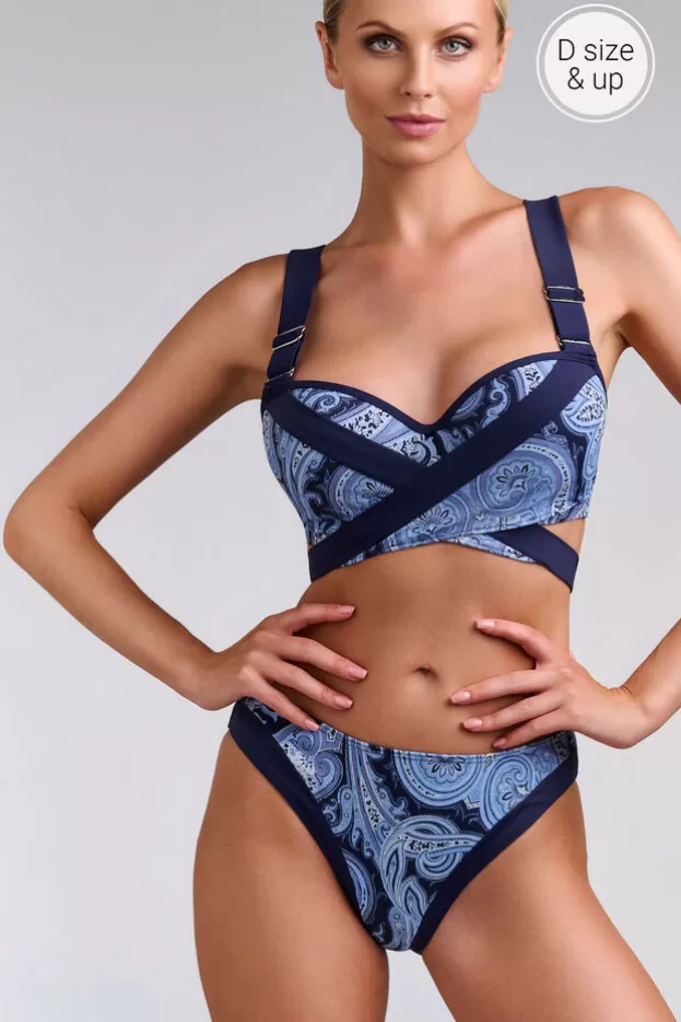Sale Marlies Dekkers Lingerie cache coeur haut de bikini balconnet plongeant paisleyprint
