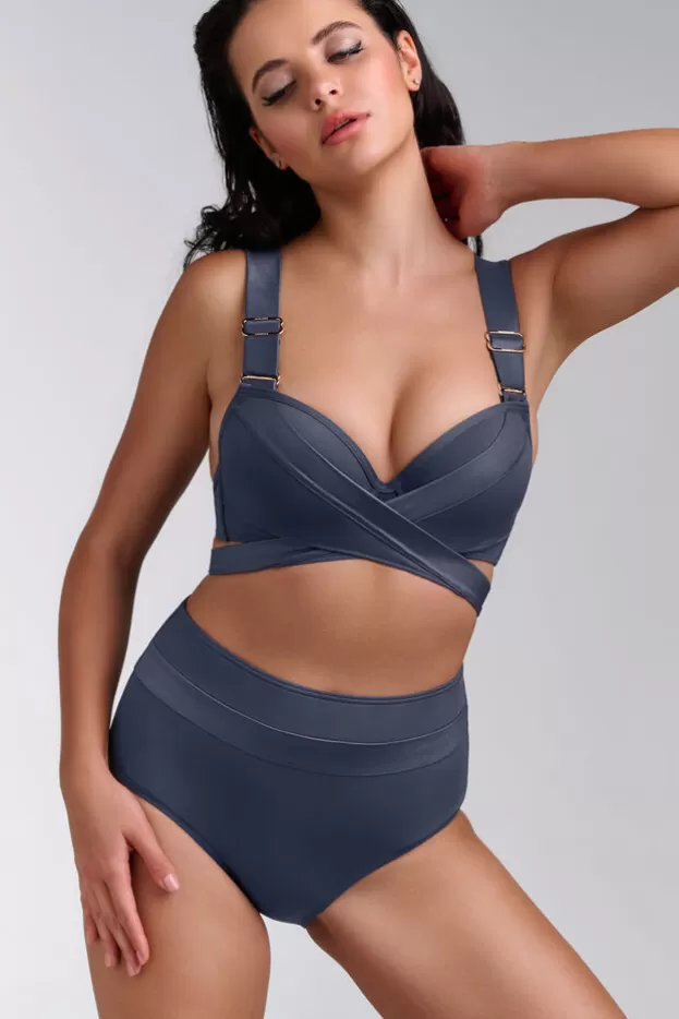 Best Marlies Dekkers Lingerie cache coeur haut de bikini push-up steelgrey