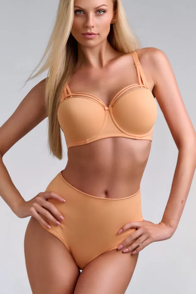 Shop Marlies Dekkers Lingerie dame de paris culottes taille haute apricotandgold