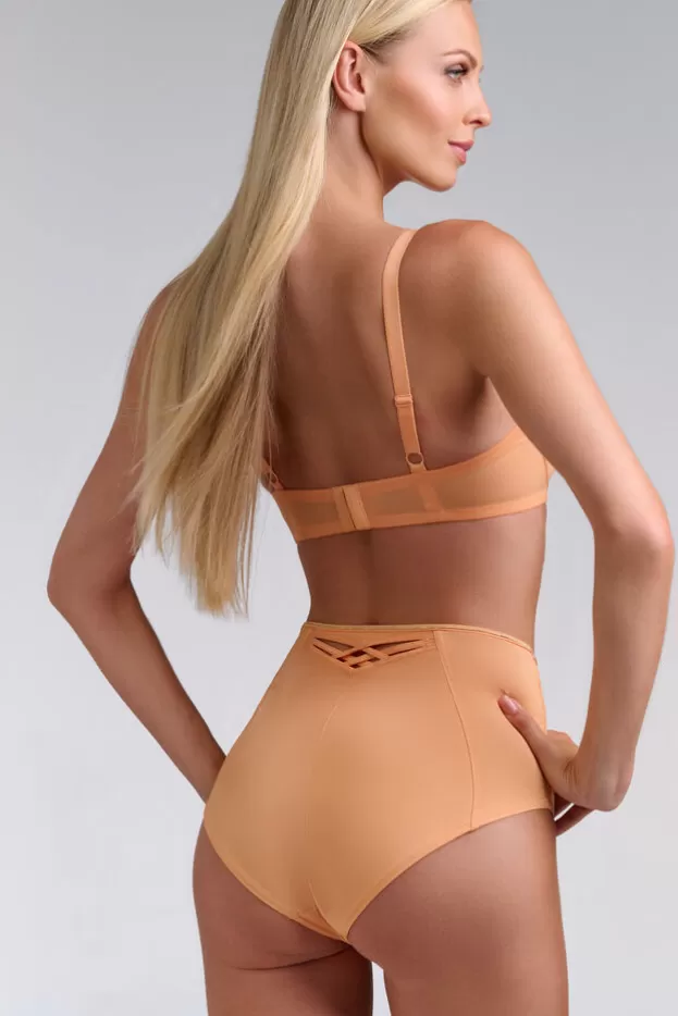 Shop Marlies Dekkers Lingerie dame de paris culottes taille haute apricotandgold