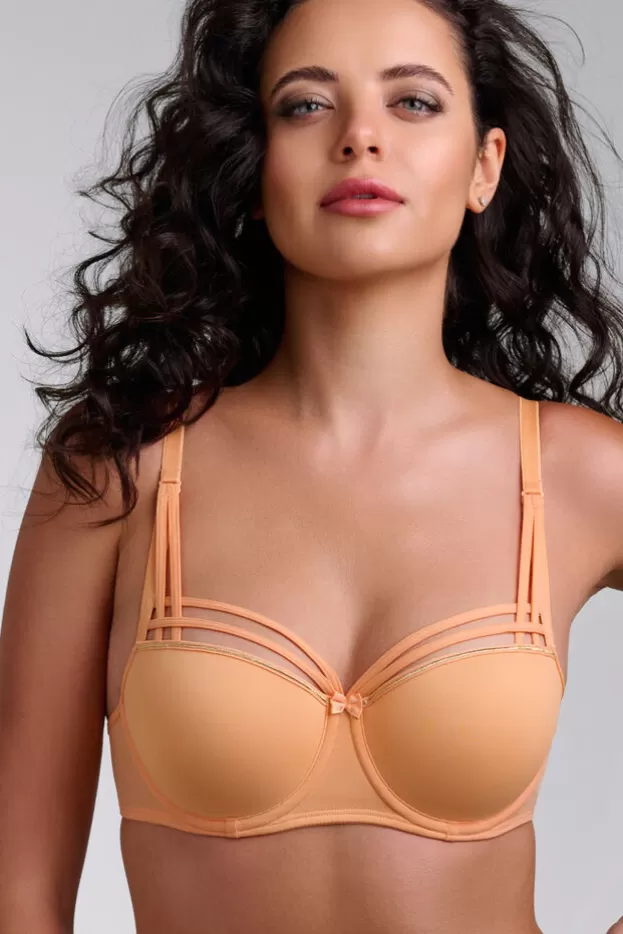 Store Marlies Dekkers Lingerie dame de paris soutien-gorge balconnet apricotandgold