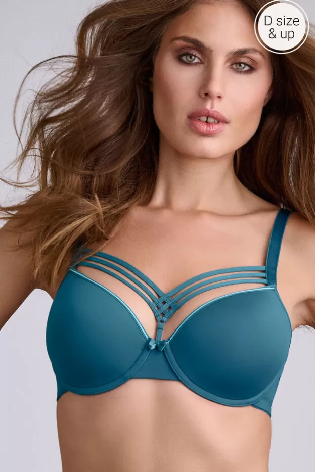 Outlet Marlies Dekkers Lingerie dame de paris soutien-gorge plongeant petrolandlightblue