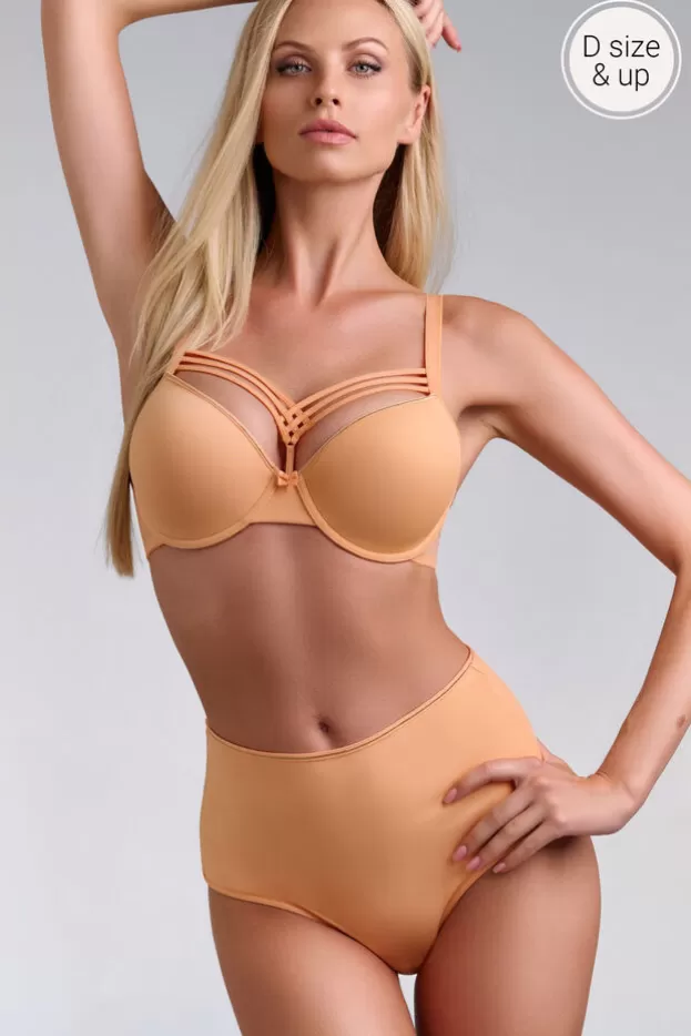 Hot Marlies Dekkers Lingerie dame de paris soutien-gorge plongeant apricotandgold