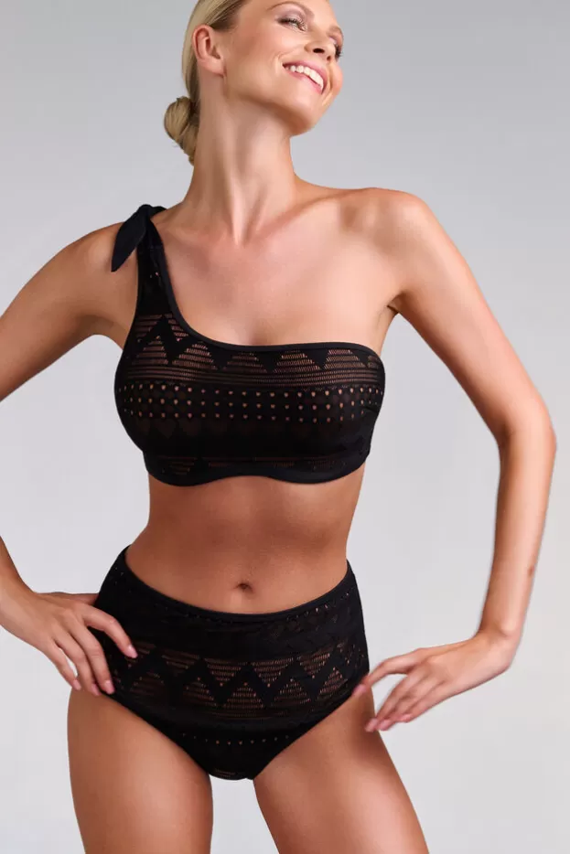Cheap Marlies Dekkers Lingerie dolce vita slip de bikini taille haute blackandsand