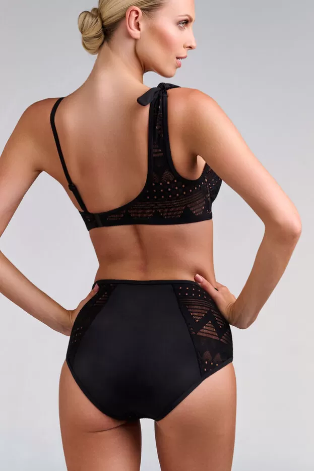 Cheap Marlies Dekkers Lingerie dolce vita slip de bikini taille haute blackandsand