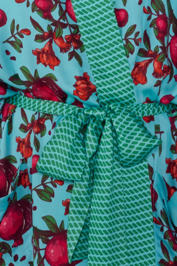 Shop Marlies Dekkers Lingerie forbidden fruit kimono pomegranateprint