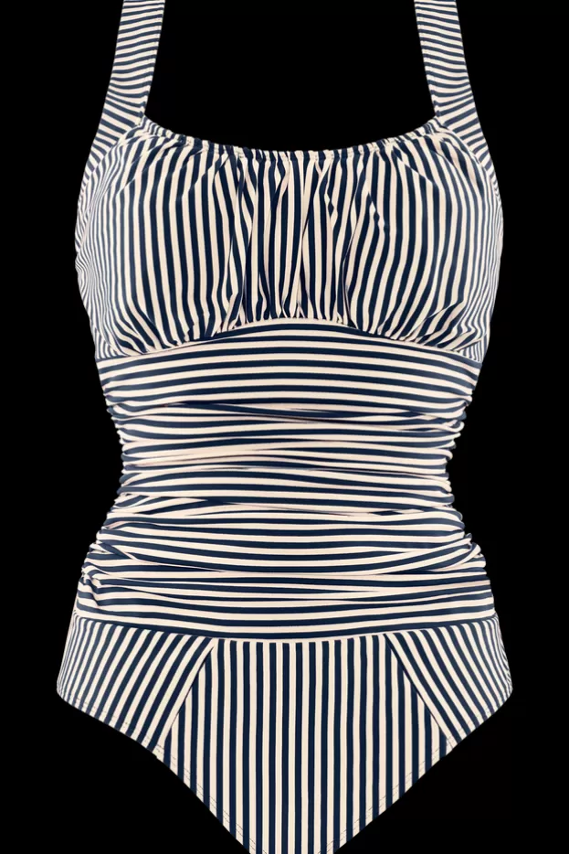 Cheap Marlies Dekkers Lingerie holi vintage unwired bathing suit blue-ecru