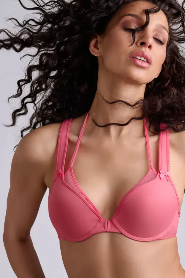 Sale Marlies Dekkers Lingerie peekaboo push-up soutien-gorge pinklemonade