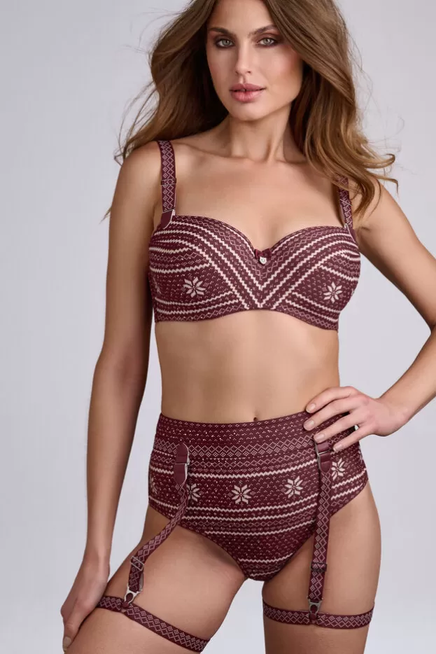 Cheap Marlies Dekkers Lingerie polaris high waist slip cabernetredandivory