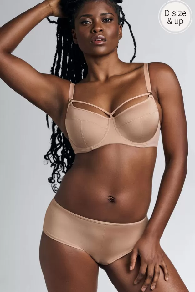 New Marlies Dekkers Lingerie space odyssey soutien-gorge balconnet non rembourré glossycamel